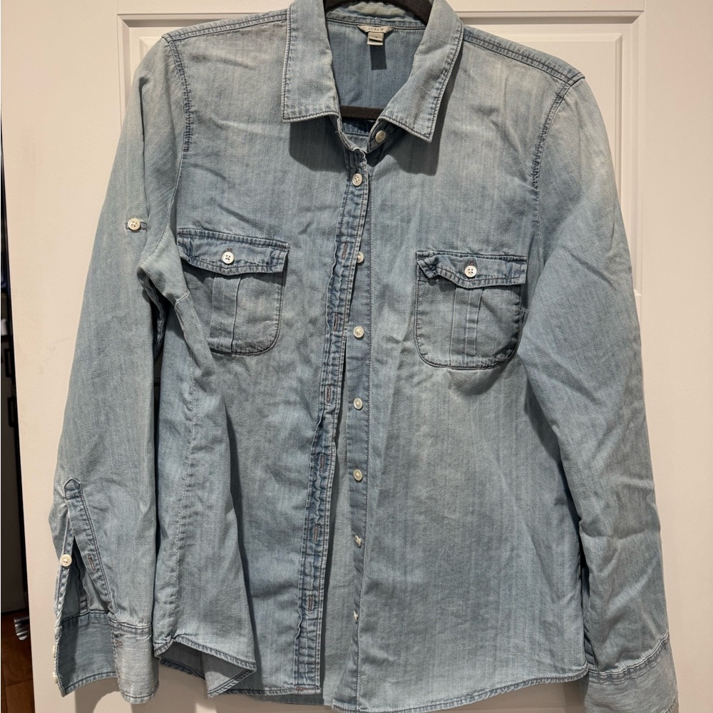 J. Crew Chambray Button-down Shirt - image 1